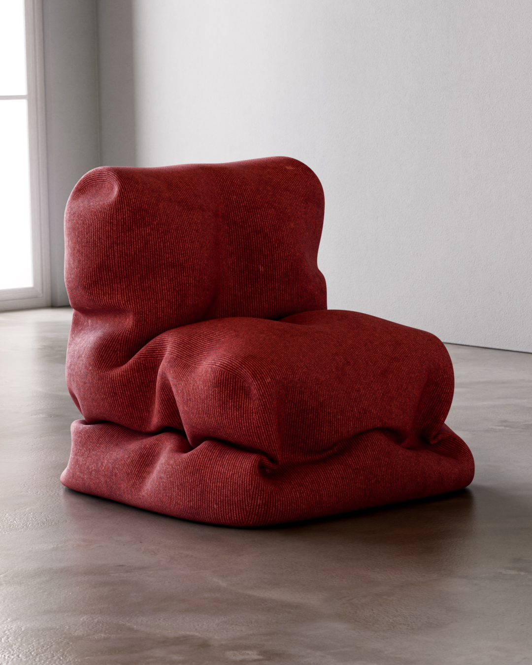 Armchair modeled entirely in 3D